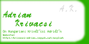 adrian krivacsi business card